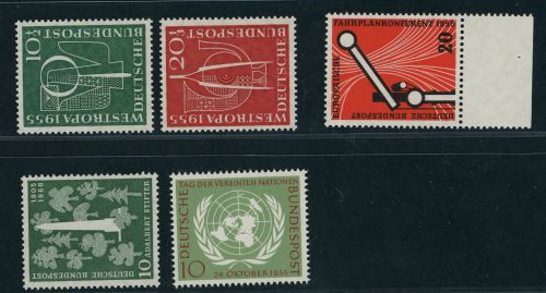 Bund Michel Nummer 217 - 221 postfrisch