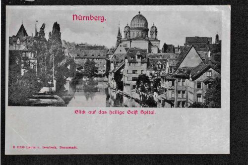 Ansichtskarte Nürnberg - Blick auf das heilige Geist Spital - um 1900