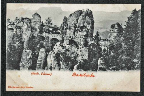 Ansichtskarte Basteibrücke - sächsische Schweiz ungebraucht um 1900