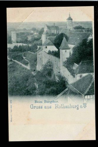 Ansichtskarte Rothenburg / Tauber - Beim Burgthor - um 1900
