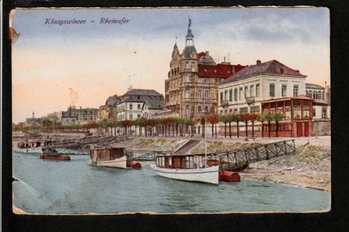 Ansichtskarte Königswinter - Rheinufer - 1922 beschrieben aber ungelaufen