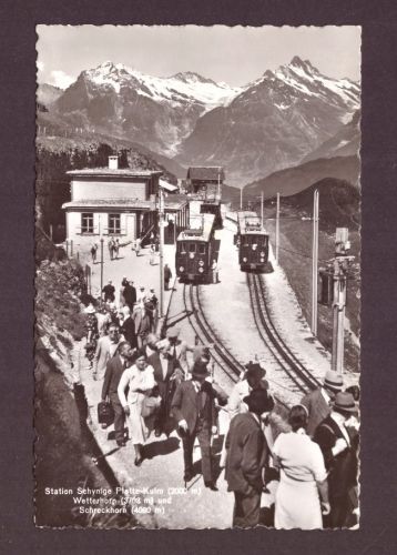 Ansichtskarte Schynige Platte Kulm Bahnstation