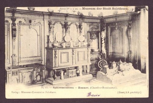 Ansichtskarte Solothurn - Spätrenaissance Zimmer Musuem Solthurn 1904