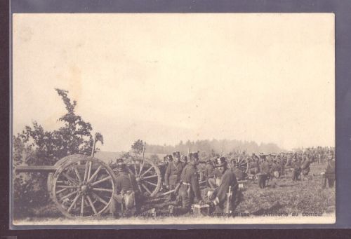 Ansichtskarte Schweiz Armee Artilleriefeuer - Feldpost 1908 Thun Kaserne
