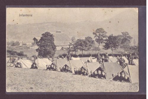 Ansichtskarte Schweiz Armee Infanterie Feldpost 1906