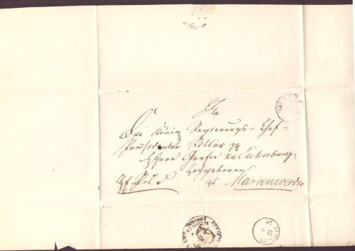 Vorphilatelie Briefhülle Neumark nach Marienwerder