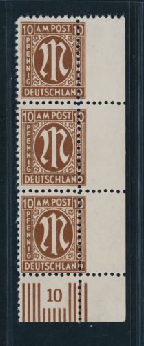 All. Besetzung Bizone AMPost Michel Nr. 22A postfrisch verzähnt