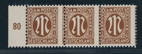 All. Besetzung Bizone AMPost Michel Nr. 22A postfrisch verzähnt