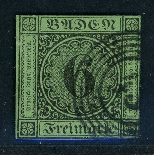 Baden Michel Nummer 3b gestempelt geprüft