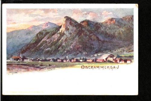 Ansichtskarte Oberammergau - Künstlerkarte um 1900