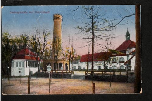 Ansichtskarte Darmstadt - Ludwigshöhe - 1918 nach Frankfurt am Main