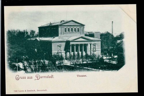 Ansichtskarte Gruss aus Darmstadt - Theater - um 1900