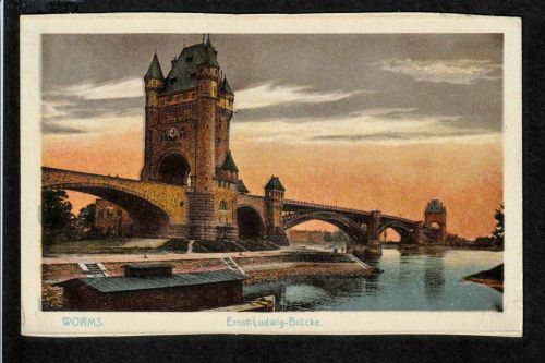 Ansichtskarte Gruss aus Worms - Ernst Ludwig brücke - um 1910