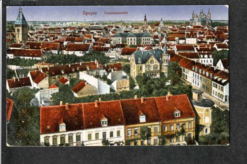 Ansichtskarte Speyer - Gesamtansicht - 1919