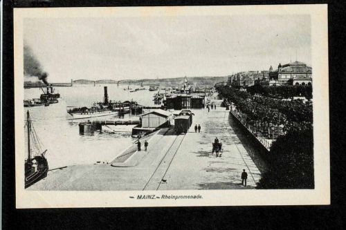 Ansichtskarte Mainz - Rheinpromenade - um 1910