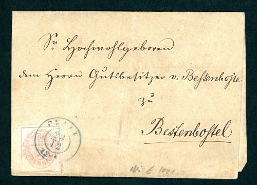 Hannover Einzelfrankatur Michel nummer 6