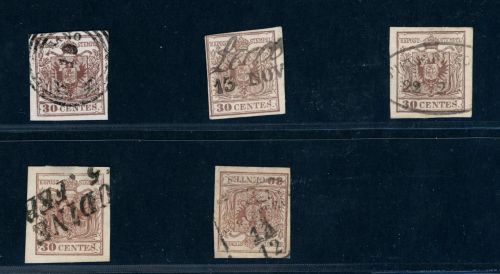 Lombardei & Venetien Michel Nummer 4 Lot gestempelt