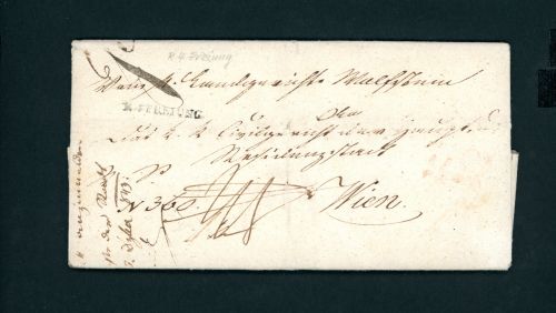 Vorphilatelie Brief Freiung nach Wien 1843