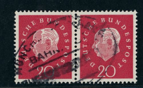 Bund Heuss Michel Nummer 304 gestempelt waagerechtes Paar