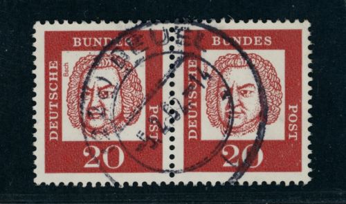 Bund Michel Nummer 352y waagerechtes Paar gestempelt