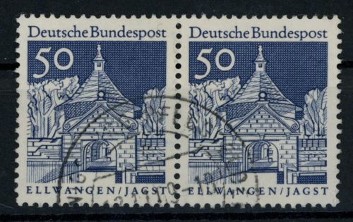 Bund Michel Nummer 495 waagerechtes Paar gestempelt