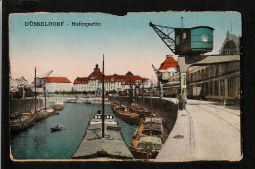 Ansichtskarte Düsseldorf - Hafenpartie - 1923 / nicht adressiert