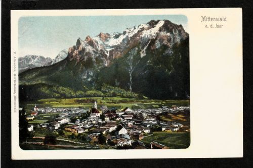 Ansichtskarte Mittenwald an der Isar - um 1900