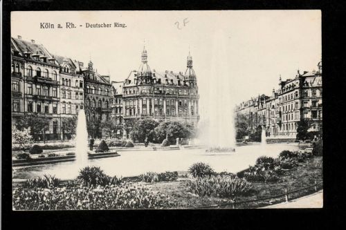Ansichtskarte Köln / Cöln - Deutscher Ring mit Brunnen - um 1914
