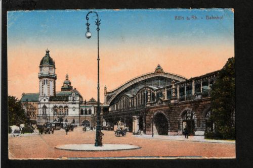 Ansichtskarte Köln / Cöln - Bahnhof - 1920