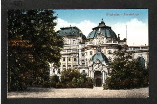 Ansichtskarte Wiesbaden - Theaterfoyer - um 1920