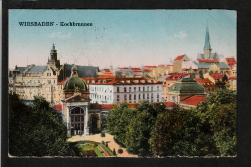 Ansichtskarte Wiesbaden - Kochbrunnen - 1929
