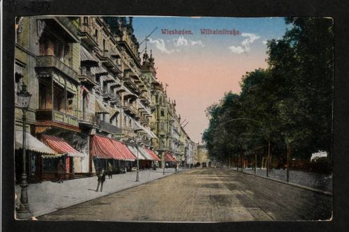 Ansichtskarte Wiesbaden - Wilhelmstraße - 1919 beschriftet