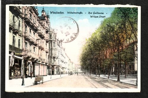 Ansichtskarte Wiesbaden - Wilhelmstraße - 1928 nach Droel
