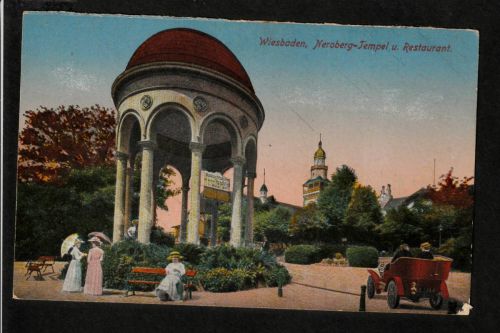Ansichtskarte Wiesbaden - Neroberg Tempel / Restaurant - um 1919 beschriftet