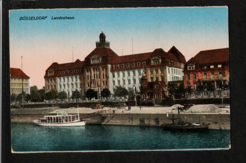 Ansichtskarte Düsseldorf - Rheinrundfahrt / Landeshaus - um 1914