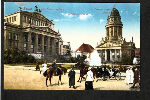 Ansichtskarte Berlin - Kgl Schauspielhaus / Gendarmenmarkt / Dom - Wien /um 1918