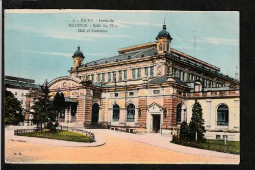Ansichtskarte Mainz - Festhalle - um 1920 beschriftet