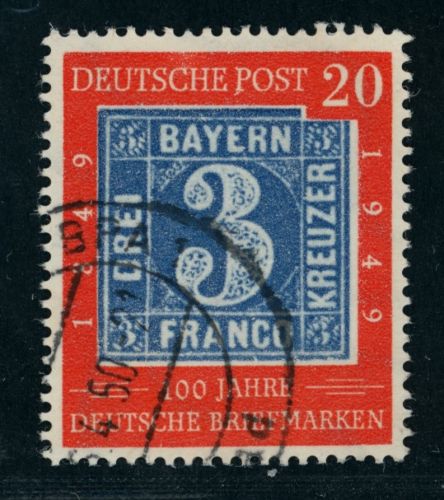 Bund Michel Nummer 114 II gestempelt Plattenfehler