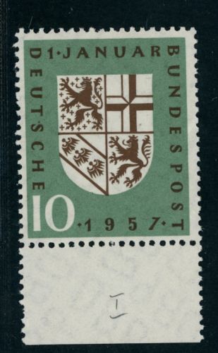 Bund Michel Nummer 249 I postfrisch Plattenfehler