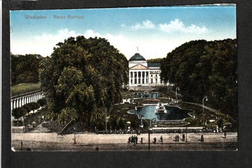 Ansichtskarte Wiesbaden - Neues Kurhaus / Parkseite - um 1914