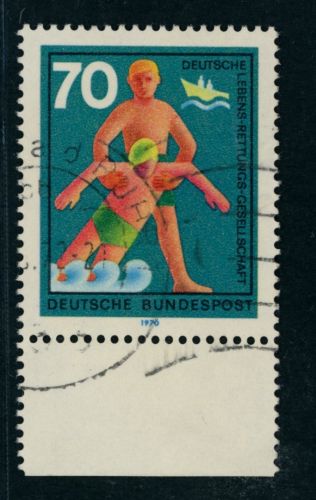 Bund Michel Nummer 634 II gestempelt Plattenfehler
