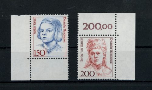 Bund Michel Nummer 1497 + 1498 postfrisch Ecken - Frauen