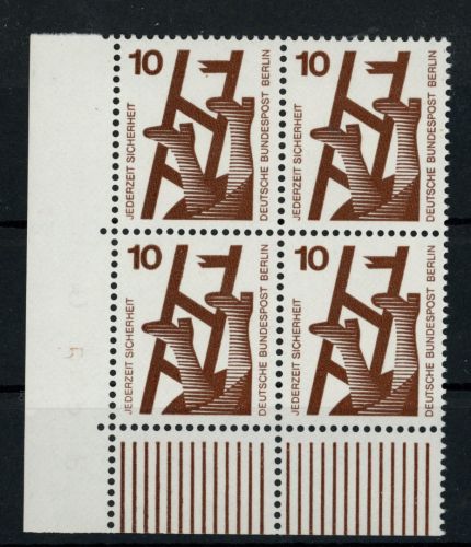 Berlin Michel Nummer 403 postfrisch 4er Block Bogenecke unten links