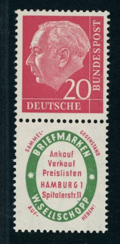 Bund Heuss Zusammendruck S29 postfrisch