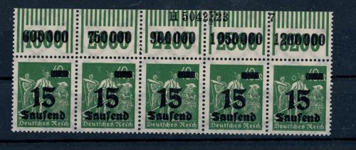Dt. Reich Michel Nummer 279 PLF Punkt neben Kopf postfrisch