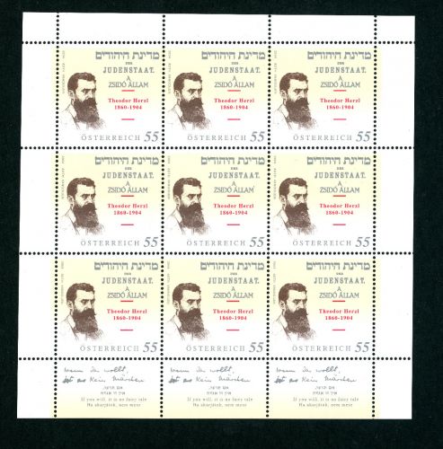 Österreich Michel Nummer 2489 Kleinbogen postfrisch