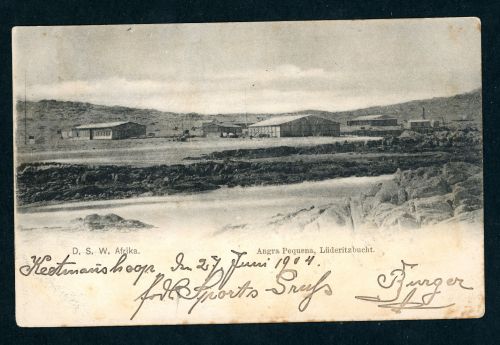 Ansichtskarte Deutsch Südwestafrika Angra Pequena Lüderitzbucht n. Dänemark 1904