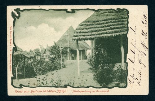 Ansichtskarte Deutsch Südwestafrika Missionswohnung im Ovamboland 1901