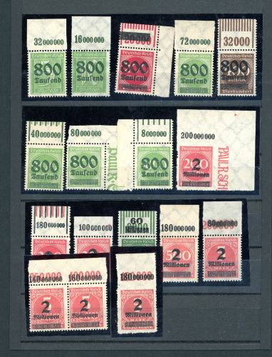 Deutsches Reich Michel Nr. 301 - 312 Oberränder postfrisch