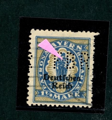 Deutsches Reich Michel Nummer 130 IV PF gestempelt Lochung